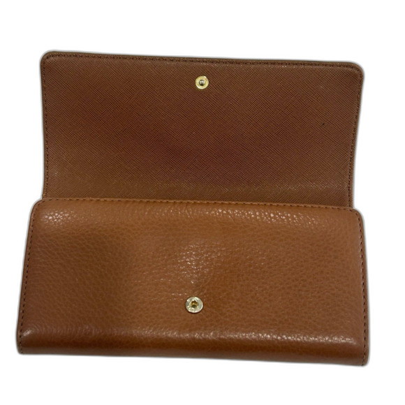 Michael Kors Wallet Women's Color Taupe Size 8" x 4"Fulton Flap Leather - Picture 9 of 11